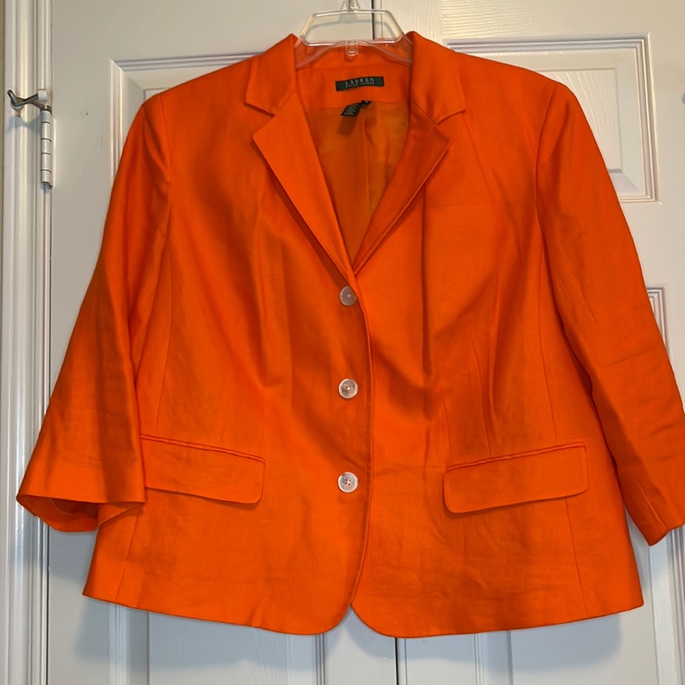 Ralph Lauren Linen 3/4 sleeve jacket